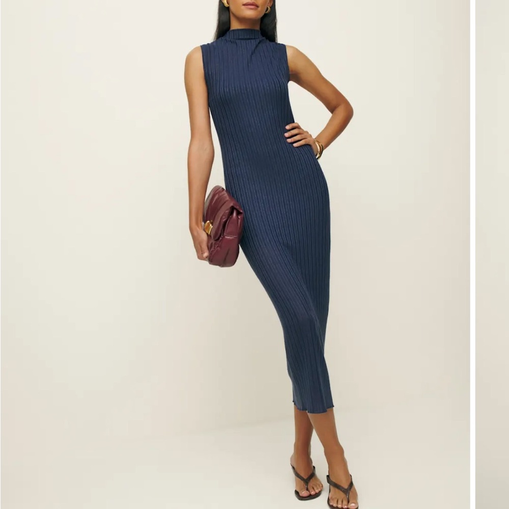 Reformation Arabella Knit Dress Blue - Size S NWT